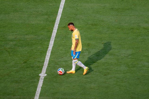 FIFA Fussball Weltmeisterschaft 2026, Achtelfinale, Brasilien vs. Norwegen, 05.07.2026, New Jersey Stadion Tor zum 0:1 durch Erling Haaland Neymar Junior *** 2026 FIFA World Cup, Round of 16, Brazil vs. Norway, July 5, 2026, New Jersey Stadium; Goal to make it 0–1 by Erling Haaland and Neymar Jr. Copyright: xBahhoxKarax