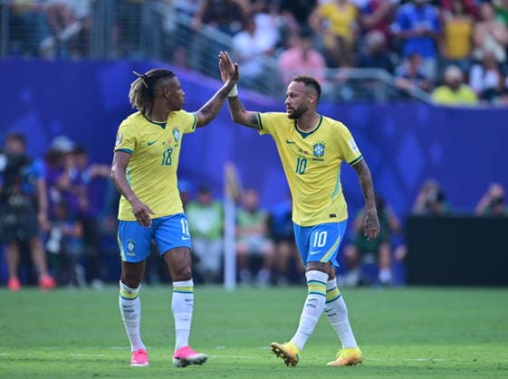 Brazil v Norway - FIFA World Cup, WM, Weltmeisterschaft, Fussball 2026 - Round of 16 NEW JERSEY, UNITED STATES - JULY 05: Neymar of Brazil in action during the FIFA World Cup 2026 Round of 16 match between Brazil and Norway at New Jersey Stadium (MetLife Stadium) in East Rutherford, New Jersey, USA, on July 05, 2026. Abdulhamid Hosbas Anadolu New Jersey United States. Editorial use only. Please get in touch for any other usage.  Copyright: x2026xAnadoluxAbdulhamidxHosbasx
