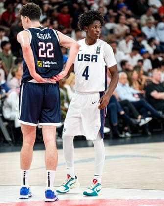 United States v Serbia: Final - FIBA U17, U 17 Basketball World Cup 2026 NaVorro Bowman Jr of the United States is in action during the FIBA U17 Basketball World Cup final match between the United States and Serbia at BDC Main Venue on July 5, 2026, in Istanbul, Turkey. Istanbul Istanbul Turkey  Copyright: xYagizxGurtugx originalFilename:gurtug-usavserb260705_np31L.jpg
