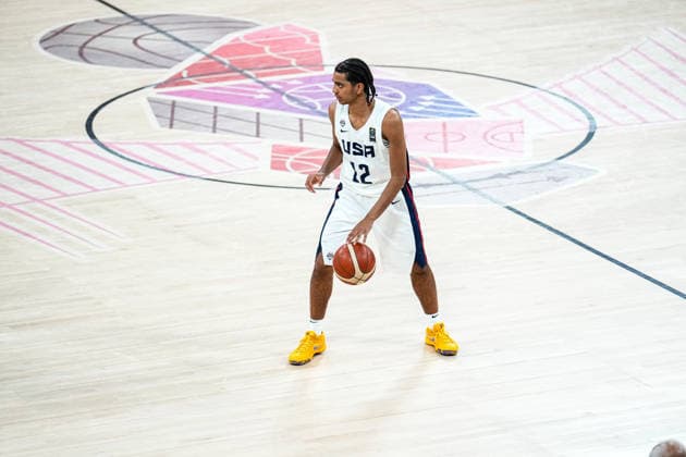 United States v Serbia: Final - FIBA U17, U 17 Basketball World Cup 2026 Beckham Black of the United States is in action during the FIBA U17 Basketball World Cup final match between the United States and Serbia at BDC Main Venue in Istanbul, Turkey, on July 5, 2026. Istanbul Istanbul Turkey  Copyright: xYagizxGurtugx originalFilename:gurtug-usavserb260705_np48Q.jpg