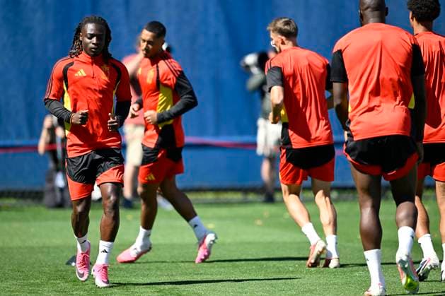 Belgian national football team - FIFA World Cup, WM, Weltmeisterschaft, Fussball 2026 - media activities 05 07 2026 RENTON, UNITED STATES OF AMERICA - JULY 05 : Doku Jeremy forward of Belgium pictured during a training session of the Belgian national football team during the FIFA World Cup 2026 on July 5, 2026 in Renton, United States of America, 05 07 2026 Renton United States of America  Copyright: xNicoxVereeckenx