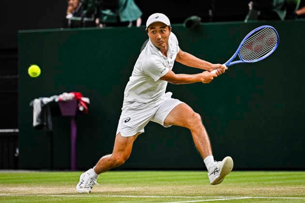 RECORD DATE NOT STATED 5th July 2026; All England Lawn Tennis and Croquet Club, London, England; Wimbledon Tennis Tournament, Day Seven; Shintaro Mochizuki (JPN) GodfreyxPitt