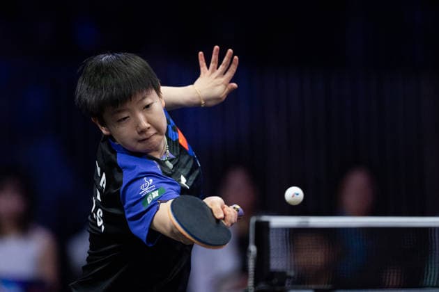 LOS ANGELES, CALIFORNIA - JULY 05: Sun Yingsha of China competes in the Women s Singles Semifinal match against Wang Yidi of China on day 10 of United States Smash 2026 at Ontario Convention Center on July 5, 2026 in Los Angeles, California.  Copyright: xVCGx 111652531622