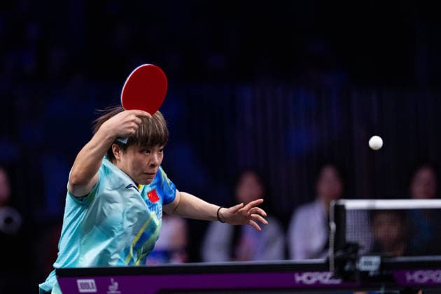 LOS ANGELES, CALIFORNIA - JULY 05: Wang Yidi of China competes in the Women s Singles Semifinal match against Sun Yingsha of China on day 10 of United States Smash 2026 at Ontario Convention Center on July 5, 2026 in Los Angeles, California.  Copyright: xVCGx 111652531603