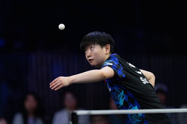 LOS ANGELES, CALIFORNIA - JULY 05: Sun Yingsha of China competes in the Women s Singles Semifinal match against Wang Yidi of China on day 10 of United States Smash 2026 at Ontario Convention Center on July 5, 2026 in Los Angeles, California.  Copyright: xVCGx 111652531608