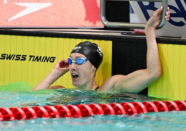 July 5, 2026, Montreal, Pq, Canada: Taylor Ruck reacts following women s 100m backstroke final at the Canadian Swimming Trials in Montreal, on Sunday, July 5, 2026. Canada News - July 5, 2026  - ZUMAc35_ 20260705_zaf_c35_044 Copyright: xGrahamxHughesx