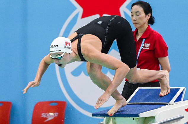 July 5, 2026, Montreal, Pq, Canada: Summer McIntosh dives off the blocks at the start of the women s 200m butterfly final at the Canadian Swimming Trials in Montreal, on Sunday, July 5, 2026. Canada News - July 5, 2026  - ZUMAc35_ 20260705_zaf_c35_059 Copyright: xGrahamxHughesx