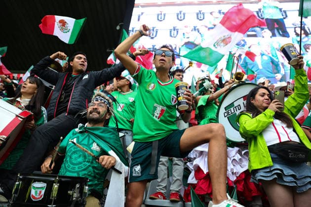 Mexican fans during the FIFA World Cup, WM, Weltmeisterschaft, Fussball 2026 last 16 match between Mexico and England at the Estadio Azteca, Mexico City, Mexico on 5 July 2026. Copyright: xPeterxDovganx 45230015