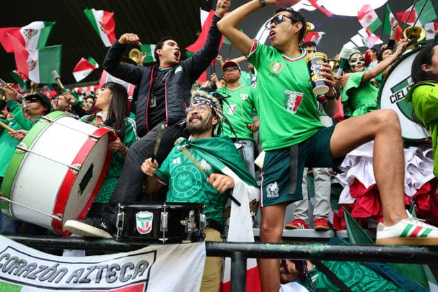Mexican fans during the FIFA World Cup, WM, Weltmeisterschaft, Fussball 2026 last 16 match between Mexico and England at the Estadio Azteca, Mexico City, Mexico on 5 July 2026. Copyright: xPeterxDovganx 45230016