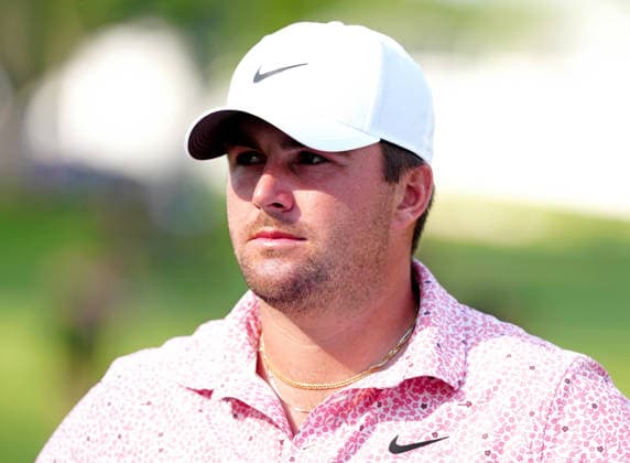 SILVIS, IL - JULY 05: PGA, Golf Herren golfer Chris Gotterup waits to speak at the trophy presentation after he won the John Deere Classic on July 5, 2026, at TPC Deere Run in Silvis, Illinois. (Photo by Brian Spurlock Icon Sportswire) GOLF: JUL 05 PGA John Deere Classic EDITORIAL USE ONLY Icon26070561