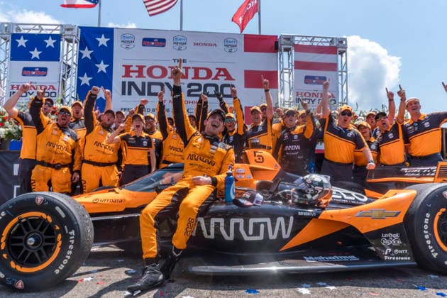 July 5, 2026, Lexington, Ohio, USA: IndyCar, Indy Car, IRL, USA SERIES driver, PATO OWARD (5) (MEX) of Monterey, Mexico, wins the Honda Indy 200 at Mid Ohio in LEXINGTON, Ohio. INDYCAR SERIES: July 05, 2026: Honda Indy 200: Race Winner Pato Oward  - ZUMAa161 20260705_aaa_a161_008 Copyright: xQuinnxShellx xGMGx