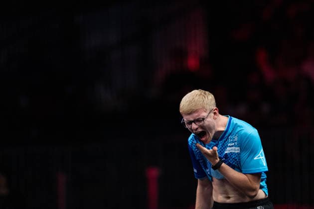 LOS ANGELES, CALIFORNIA - JULY 05: Felix Lebrun of France reacts in the Men s Singles Semifinal match against Sora Matsushima of Japan on day 10 of United States Smash 2026 at Ontario Convention Center on July 5, 2026 in Los Angeles, California.  Copyright: xVCGx 111652553008