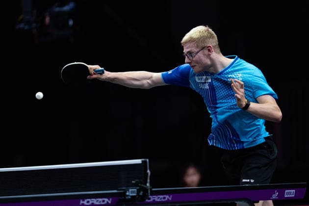 LOS ANGELES, CALIFORNIA - JULY 05: Felix Lebrun of France competes in the Men s Singles Semifinal match against Sora Matsushima of Japan on day 10 of United States Smash 2026 at Ontario Convention Center on July 5, 2026 in Los Angeles, California.  Copyright: xVCGx 111652553015