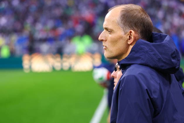 MEXICO CITY, MEXICO - JULY 5: Thomas Tuchel, Head Coach of England walks out to the pitch before the FIFA World Cup, WM, Weltmeisterschaft, Fussball 2026 Round Of 16 match between Mexico and England at Mexico City Stadium on July 5, 2026 in Mexico City, Mexico.  Copyright: xMBxMediax