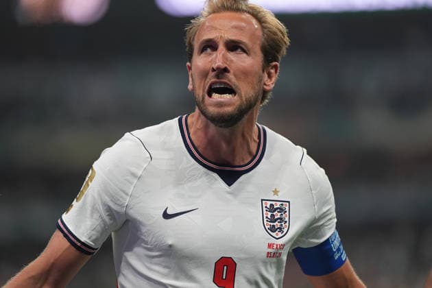 Mexico v England Round of 16 FIFA World Cup, WM, Weltmeisterschaft, Fussball 2026 Harry Kane 9 of England national team, Nationalteam celebrates after scoring the penalty during the FIFA World Cup 2026 round of 16 match between Mexico and England at Mexico City stadium. on July 5, 2026 in Mexico City, Mexico. (Photo by Ian Robles Eyepix Group) Copyright: xIanxRobles xEyepixxGroupx EL_05072026_191215JPEG