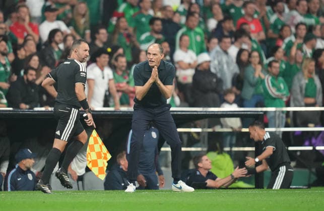 Thomas Tuchel (England) during Mexico and England, Round of 16 FIFA World Cup, WM, Weltmeisterschaft, Fussball 2026, Azteca Stadium, Mexico, Mexico on July 5, 2026. Thor Wegner DeFodi Images. (Photo by DeFodi Images) - *** Thomas Tuchel in England during the Mexico vs. England Round of 16 match at the 2026 FIFA World Cup, Azteca Stadium, Mexico City, on July 5, 2026. Photo by Thor Wegner, DeFodi Images