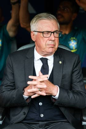 July 5, 2026, USA: Carlo Ancelotti coach of Brazil during the Round of 16 match between Brazil and Norway at the FIFA World Cup, WM, Weltmeisterschaft, Fussball at New York New Jersey Stadium, in East Rutherford, United States, on Sunday, July 05, 2026. FIFA World Cup 2026 - Round Of 16 - Brazil V Norway  - ZUMAc233 0860841715st Copyright: xVanessaxCarvalhox