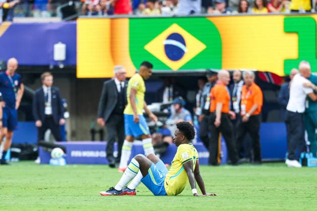 July 5, 2026, USA: Vinicius Jr. player of Brazil afterthe Round of 16 match between Brazil and Norway at the FIFA World Cup, WM, Weltmeisterschaft, Fussball at New York New Jersey Stadium, in East Rutherford, United States, on Sunday, July 05, 2026. FIFA World Cup 2026 - Round Of 16 - Brazil V Norway  - ZUMAc233 0860842486st Copyright: xVanessaxCarvalhox