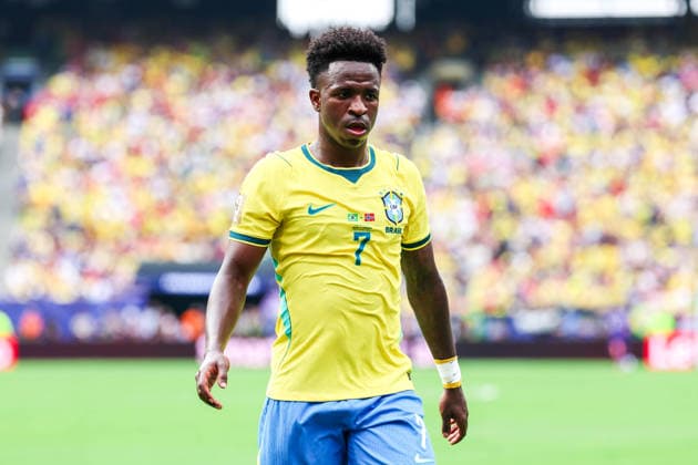 July 5, 2026, East Rutherford, Nj, United States: Vinicius Jr. player of Brazil during the Round of 16 match between Brazil and Norway at the FIFA World Cup, WM, Weltmeisterschaft, Fussball at New York New Jersey Stadium, in East Rutherford, United States, on Sunday, July 05, 2026. FIFA World Cup 2026 - Round Of 16 - Brazil V Norway  - ZUMAv122 20260705_aap_v122_239 Copyright: xWilliamxVolcovx