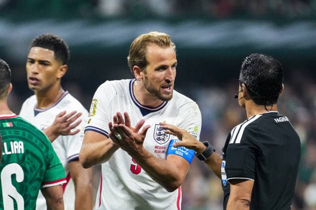 Harry Kane of England gestures during the FIFA Men’s World Cup 2026 round of 16 football match between Mexico and England at Mexico City Stadium, in Mexico City on July 5th 2026 (Photo by Alexandra Fechete SPP)  Copyright: xAlexandraxFechete SPPx Sportspressphoto_SPR185686