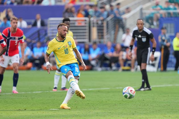 Neymar Jr. (BRA) Soccer Football - FIFA World Cup, WM, Weltmeisterschaft, Fussball 2026 - Round of 16 - Brazil v Norway - New York New Jersey Stadium, East Rutherford, New Jersey, U.S. - July 5, 2026 Noxthirdxpartyxsales  aflo_337030368 AyanoxMiurax