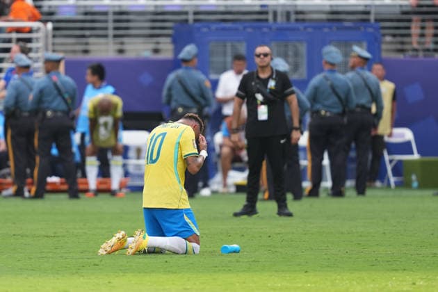Neymar Jr. (BRA) Soccer Football - FIFA World Cup, WM, Weltmeisterschaft, Fussball 2026 - Round of 16 - Brazil v Norway - New York New Jersey Stadium, East Rutherford, New Jersey, U.S. - July 5, 2026 Noxthirdxpartyxsales  aflo_337030374 AyanoxMiurax