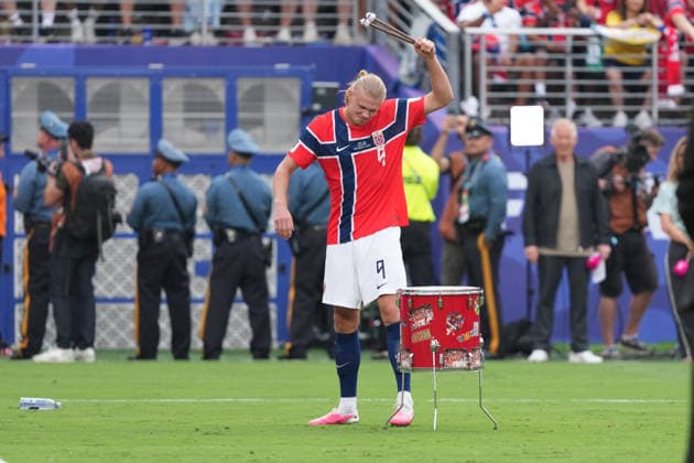 Erling Haaland (NOR), Soccer Football - FIFA World Cup, WM, Weltmeisterschaft, Fussball 2026 - Round of 16 - Brazil v Norway - New York New Jersey Stadium, East Rutherford, New Jersey, U.S. - July 5, 2026 Noxthirdxpartyxsales  aflo_337030378 AyanoxMiurax