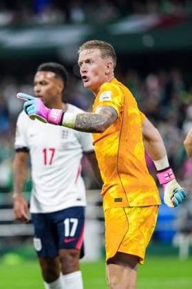 Jordan Pickford of England gestures during the FIFA Men’s World Cup 2026 round of 16 football match between Mexico and England at Mexico City Stadium, in Mexico City on July 5th 2026 (Photo by Alexandra Fechete SPP)  Copyright: xAlexandraxFechete SPPx Sportspressphoto_SPR185741