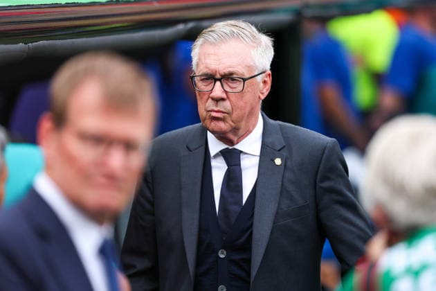 July 5, 2026, East Rutherford, Nj, United States: Carlo Ancelotti coach of Brazil during the Round of 16 match between Brazil and Norway at the FIFA World Cup, WM, Weltmeisterschaft, Fussball at New York New Jersey Stadium, in East Rutherford, United States, on Sunday, July 05, 2026. East Rutherford United States - ZUMAv122 20260705_aap_v122_217 Copyright: xWilliamxVolcovx