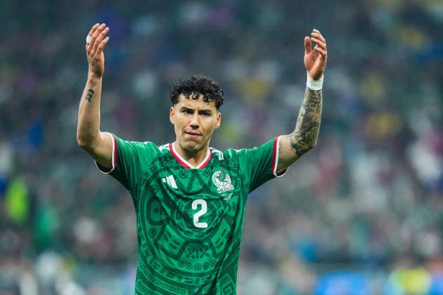 Jorge Sanchez of Mexico gestures during the FIFA Men’s World Cup 2026 round of 16 football match between Mexico and England at Mexico City Stadium, in Mexico City on July 5th 2026 (Photo by Alexandra Fechete SPP)  Copyright: xAlexandraxFechete SPPx Sportspressphoto_SPR185933