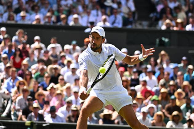 2026 Wimbledon - Novak Djokovic Novak Djokovic (SRB) during his fourth round match at the 2026 Wimbledon Championships at the AELTC in London, UK on July 5, 2026. Photo by Corinne Dubreuil ABACAPRESS.COM London  Copyright: xDubreuilxCorinne ABACAx