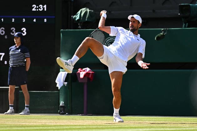 2026 Wimbledon - Novak Djokovic Novak Djokovic (SRB) during his fourth round match at the 2026 Wimbledon Championships at the AELTC in London, UK on July 5, 2026. Photo by Corinne Dubreuil ABACAPRESS.COM London  Copyright: xDubreuilxCorinne ABACAx