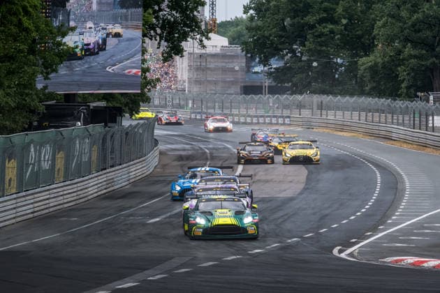 05.07.2026, GER, Motorsport, ADAC DTM, Saison 2026, Norisring Restart beim Sonntagsrennen der DTM am Norisring, Nicki Thiim ( Dänemark, Comtoyou Racing, Aston Martin Vantage GT3, 007 ) führt vor Finn Wiebelhaus ( Deutschland, Haupt Racing Team HRT, Ford Mustang GT3, 64 ) *** July 5, 2026, GER, Motorsports, ADAC DTM, 2026 Season, Norisring Restart during Sunday’s DTM race at the Norisring; Nicki Thiim (Denmark), Comtoyou Racing, Aston Martin Vantage GT3, No. 007 leads ahead of Finn Wiebelhaus (Germany), Haupt Racing Team (HRT), Ford Mustang GT3, No. 64 nordphotoxGmbHx xKnab NP_0100