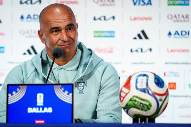 (260706) -- DALLAS, July 6, 2026 -- Roberto Martinez, head coach of Portugal, attends a press conference, PK, Pressekonferenz ahead of the round of 16 match between Portugal and Spain at the 2026 FIFA World Cup, WM, Weltmeisterschaft, Fussball in Dallas, the United States, on July 5, 2026. ) (SP)U.S.-DALLAS-FOOTBALL-FIFA WORLD CUP-PRESS CONFERENCE-PORTUGAL JiaxHaocheng 