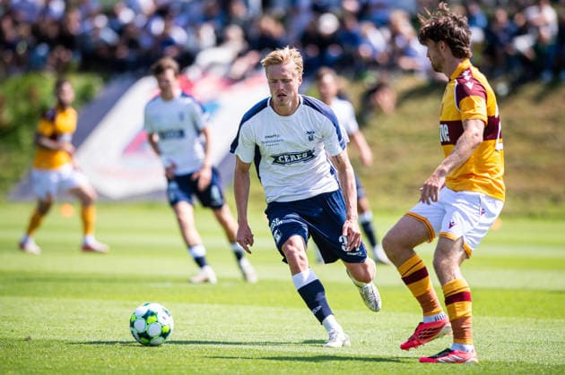 Aarhus GF v Motherwell FC, pre-season test match, Aarhus, Denmark Aarhus, Denmark. 05th, July 2026. Tobias Bech (31) of Aarhus GF seen during a pre-season test match between Aarhus GF and Motherwell FC at the AGF training facility Fredensvang in Aarhus Denmark, Aarhus, Fredensvang  Copyright: xGonzalesxPhoto MortenxKjaerx