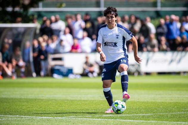 Aarhus GF v Motherwell FC, pre-season test match, Aarhus, Denmark Aarhus, Denmark. 05th, July 2026. Eric Kahl (19) of Aarhus GF seen during a pre-season test match between Aarhus GF and Motherwell FC at the AGF training facility Fredensvang in Aarhus Denmark, Aarhus, Fredensvang  Copyright: xGonzalesxPhoto MortenxKjaerx