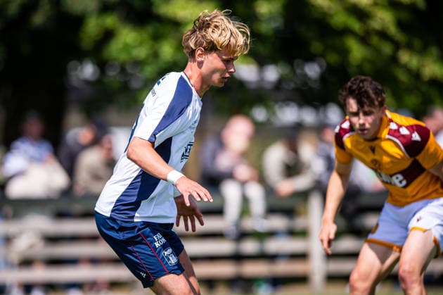 Aarhus GF v Motherwell FC, pre-season test match, Aarhus, Denmark Aarhus, Denmark. 05th, July 2026. Frederik Emmery of Aarhus GF seen during a pre-season test match between Aarhus GF and Motherwell FC at the AGF training facility Fredensvang in Aarhus Denmark, Aarhus, Fredensvang  Copyright: xGonzalesxPhoto MortenxKjaerx