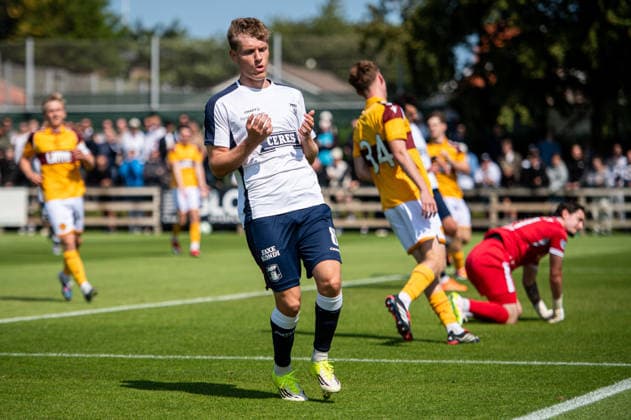 Aarhus GF v Motherwell FC, pre-season test match, Aarhus, Denmark Aarhus, Denmark. 05th, July 2026. Sebastian Jorgensen (8) of Aarhus GF seen during a pre-season test match between Aarhus GF and Motherwell FC at the AGF training facility Fredensvang in Aarhus Denmark, Aarhus, Fredensvang  Copyright: xGonzalesxPhoto MortenxKjaerx