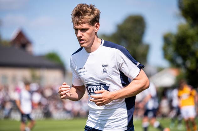 Aarhus GF v Motherwell FC, pre-season test match, Aarhus, Denmark Aarhus, Denmark. 05th, July 2026. Sebastian Jorgensen of Aarhus GF seen during a pre-season test match between Aarhus GF and Motherwell FC at the AGF training facility Fredensvang in Aarhus Denmark, Aarhus, Fredensvang  Copyright: xGonzalesxPhoto MortenxKjaerx