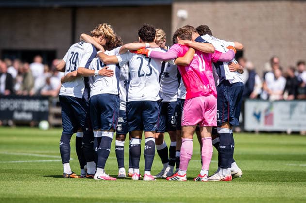 Aarhus GF v Motherwell FC, pre-season test match, Aarhus, Denmark Aarhus, Denmark. 05th, July 2026. The players of Aarhus GF unite in a huddle during a pre-season test match between Aarhus GF and Motherwell FC at the AGF training facility Fredensvang in Aarhus Denmark, Aarhus, Fredensvang  Copyright: xGonzalesxPhoto MortenxKjaerx
