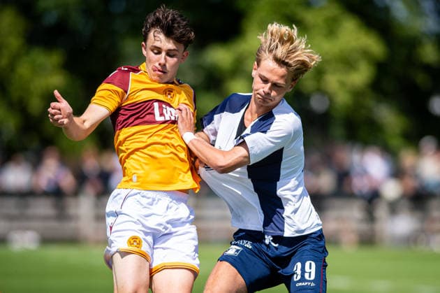 Aarhus GF v Motherwell FC, pre-season test match, Aarhus, Denmark Aarhus, Denmark. 05th, July 2026. Frederik Emmery (39) of Aarhus GF seen during a pre-season test match between Aarhus GF and Motherwell FC at the AGF training facility Fredensvang in Aarhus Denmark, Aarhus, Fredensvang  Copyright: xGonzalesxPhoto MortenxKjaerx