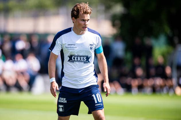 Aarhus GF v Motherwell FC, pre-season test match, Aarhus, Denmark Aarhus, Denmark. 05th, July 2026. Kristian Arnstad (10) of Aarhus GF seen during a pre-season test match between Aarhus GF and Motherwell FC at the AGF training facility Fredensvang in Aarhus Denmark, Aarhus, Fredensvang  Copyright: xGonzalesxPhoto MortenxKjaerx