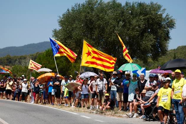 Tour de France 2026 Stage 3 LES ANGLES, FRANCE - JULY 06 : illustration picture fans during stage 3 of the 113rd edition of Tour de France an UCI World Tour 2.UWT cycling road race stage for Men Elite of 196 km with start in Granollers and finish in Les Agnles on July 6, 2026 in Les Angles, France, 06 07 2026 Les Angles France  Copyright: xLucaxBettinix