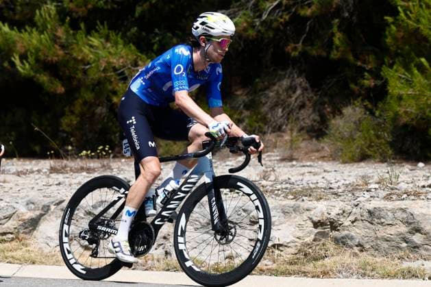 Tour de France 2026 Stage 3 LES ANGLES, FRANCE - JULY 06 : Hessmann Michel (GER) of Movistar Team during stage 3 of the 113rd edition of Tour de France an UCI World Tour 2.UWT cycling road race stage for Men Elite of 196 km with start in Granollers and finish in Les Agnles on July 6, 2026 in Les Angles, France, 06 07 2026 Les Angles France  Copyright: xLucaxBettinix