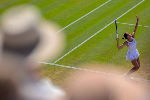 Day Eight: The Championships - Wimbledon 2026 LONDON, ENGLAND JULY 06 - Marta Kostyuk of Ukraine during Ladies Single Fourth Round against JAshlyn Krueger of United States at The Wimbledon Lawn Tennis Championship at Wimbledon on July 06, 2026 in London, England. (Photo by Keeran Marquis)  Copyright: xKeeranxMarquis Fotoarena SPPx Sportspressphoto_SPR186090