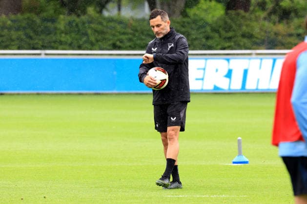 DEU, DFL, 2. FBL Hertha BSC, Training, 06.07.2026, Sportforum, Berlin, DEU, DFL, 2. FBL Hertha BSC, Training, Cheftrainer Stefan Leitl (Hertha BSC Berlin) DFL - regulations prohibit any use of Photographs as image sequences and or quasi-video *** GER, DFL, 2nd Bundesliga Hertha BSC, Training, July 6, 2026, Sportforum, Berlin, GER, DFL, 2nd Bundesliga Hertha BSC, Training, Head Coach Stefan Leitl Hertha BSC Berlin DFL regulations prohibit any use of photographs as image sequences and or quasi-video nordphotoxGmbHx xEngler nph00076