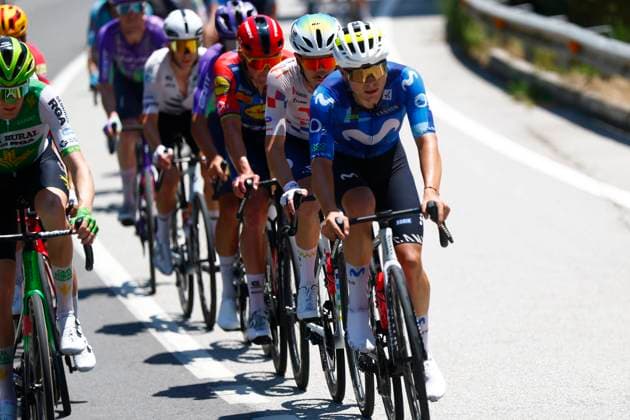 Tour de France 2026 Stage 3 LES ANGLES, FRANCE - JULY 06 : Garcia Pierna Raul (ESP) of Movistar Team during stage 3 of the 113rd edition of Tour de France an UCI World Tour 2.UWT cycling road race stage for Men Elite of 196 km with start in Granollers and finish in Les Agnles on July 6, 2026 in Les Angles, France, 06 07 2026 Les Angles France  Copyright: xLucaxBettinix