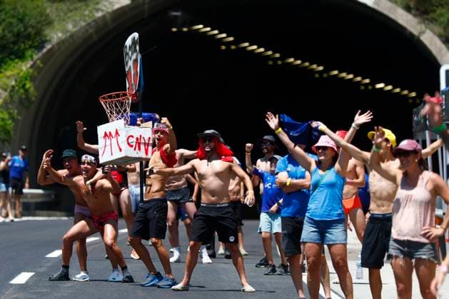 Tour de France 2026 Stage 3 LES ANGLES, FRANCE - JULY 06 : illustration picture fans during stage 3 of the 113rd edition of Tour de France an UCI World Tour 2.UWT cycling road race stage for Men Elite of 196 km with start in Granollers and finish in Les Agnles on July 6, 2026 in Les Angles, France, 06 07 2026 Les Angles France  Copyright: xLucaxBettinix