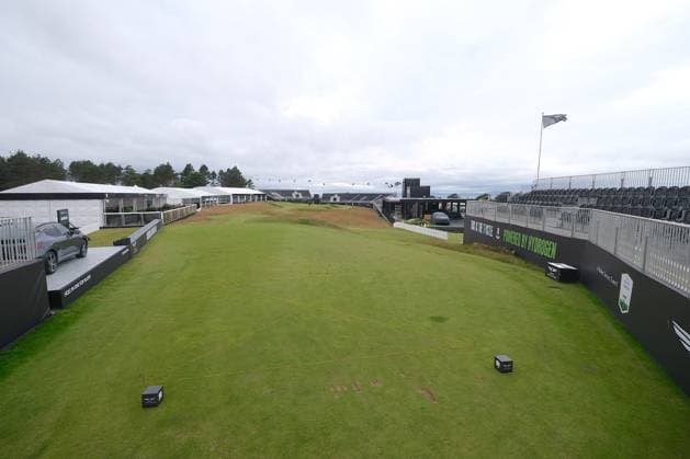 UK: The Genesis Scottish Open at The Renaissance Club, North Berwick, Scotland on 06 July 2026: Pictured: The 15th tee during a practice round at the Genesis Scottish Open Championship 2026 North Berwick The Renaissance Club Scotland Scotland Copyright: xAlexxToddx