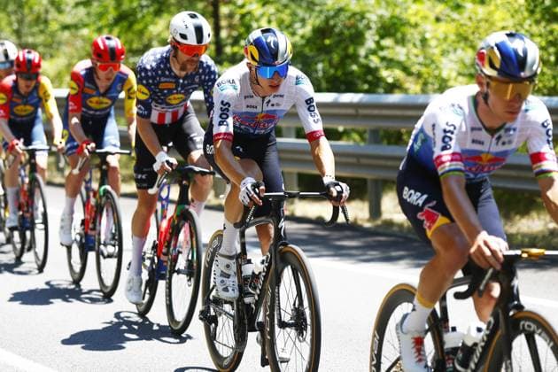 German Florian Lipowitz of Red Bull-BORA-hansgrohe pictured in action during stage 3 of the 2026 Tour de France cycling race, a stage of 195,9km from Granollers, Spain, to Les Angles, France, Monday 06 July 2026. The 113th edition of the Tour de France starts on Saturday 4 July in Barcelona, Spain, and will finish in Paris, France on the 26th of July. POOLxLUCAxBETTINI  x180508640x